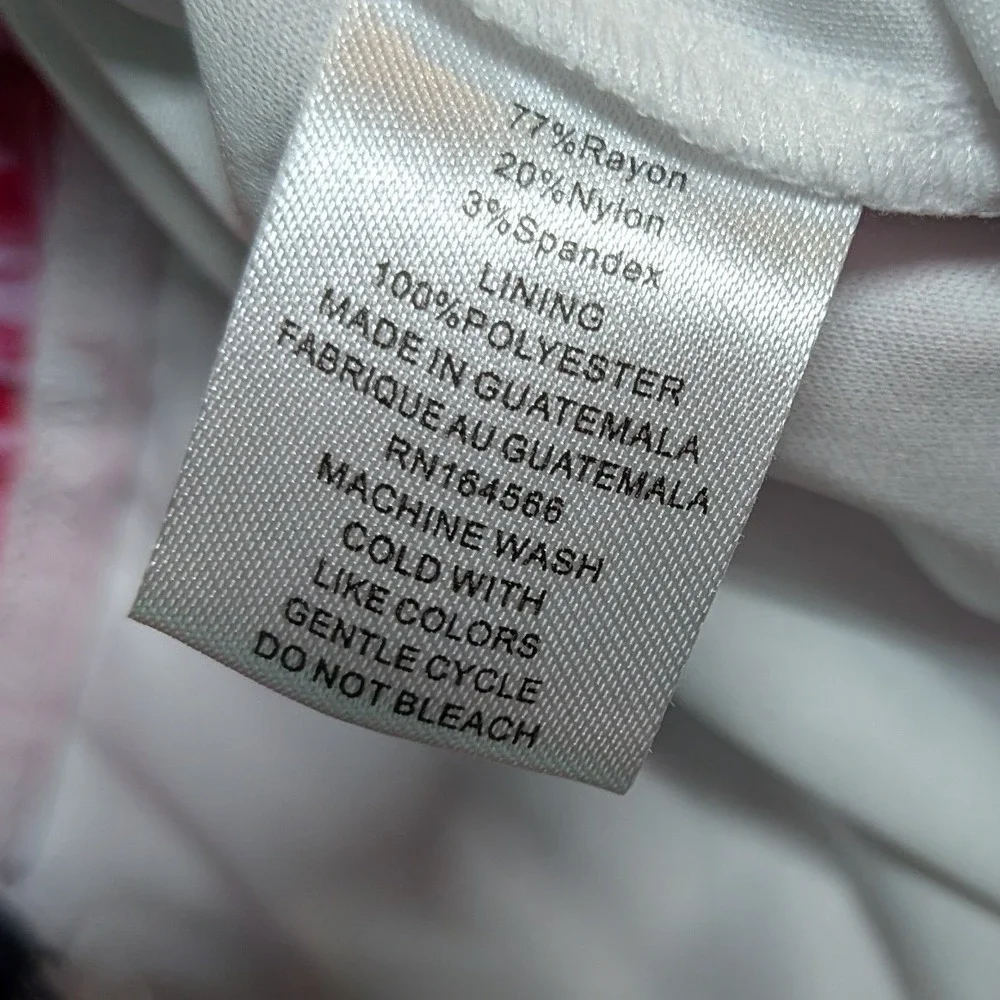 Casey‎ Key Pink Palm Leaf Scalloped Hem Skort Petite Small Tropical Resort Mini